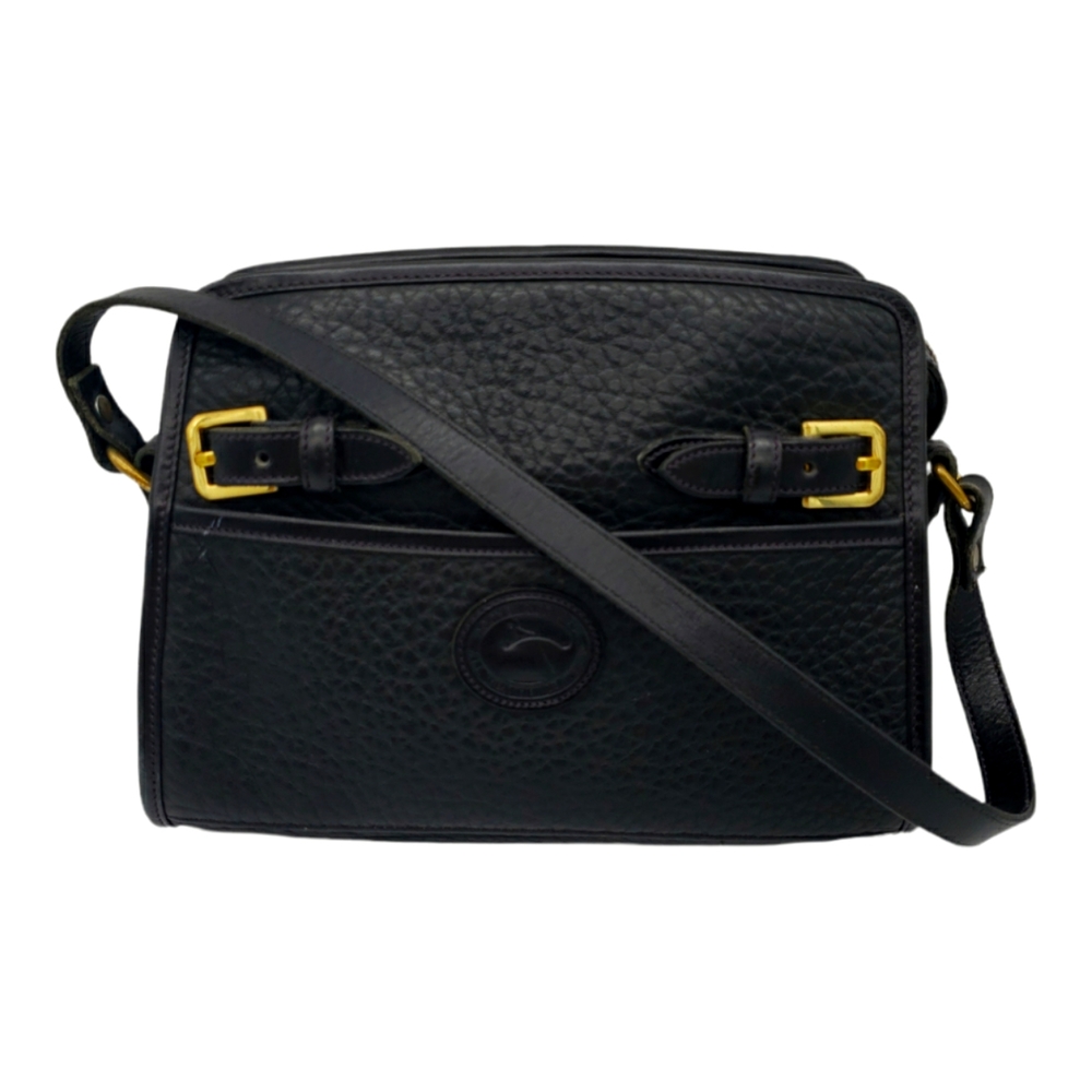 Dooney & Bourke All Weather Leather Black Pebbled Leather Bag Gold Hardware